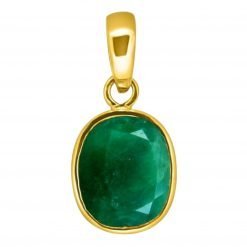 4.95 Carats Certified Emerald Locket in 14k Solid Gold