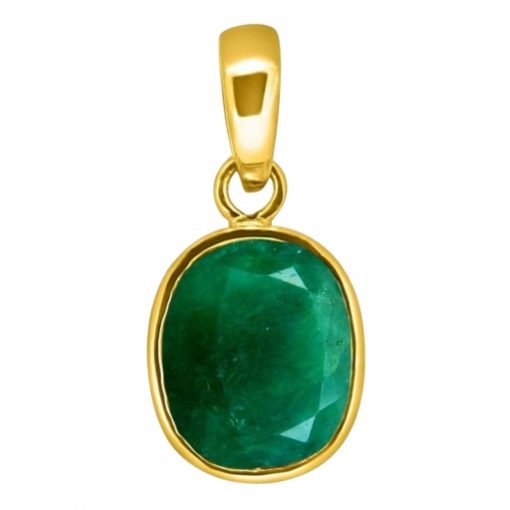 4.95 Carats Certified Emerald Locket in 14k Solid Gold