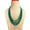 460 Carats Natural Emerald Oval Beads Necklace