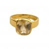18k Gold Certified Yellow Sapphire Ring