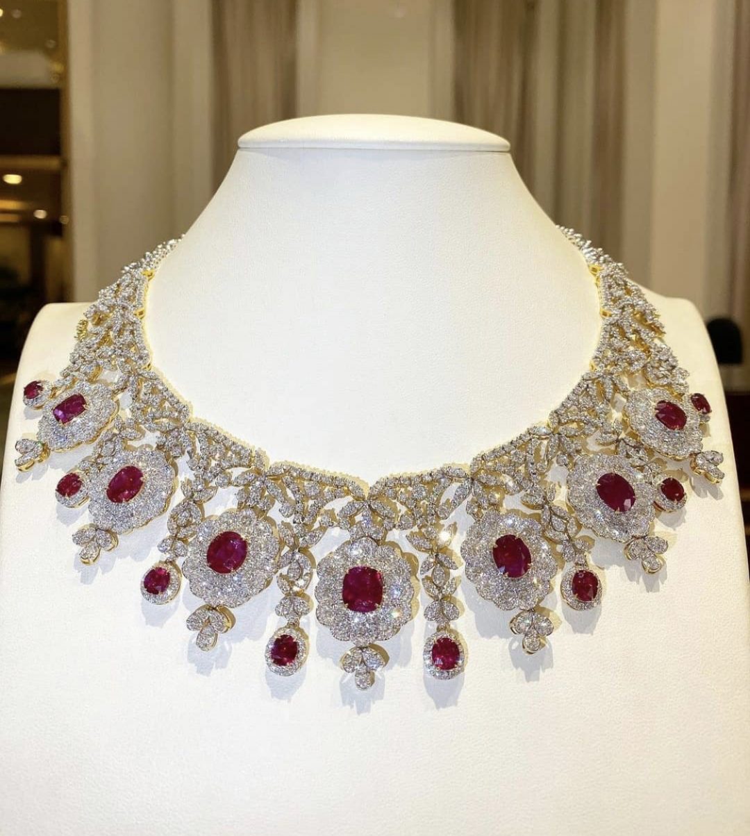 Ruby bridal hotsell necklace