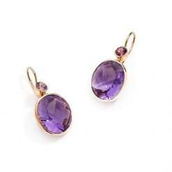 925 Sterling Silver Amethyst Earrings