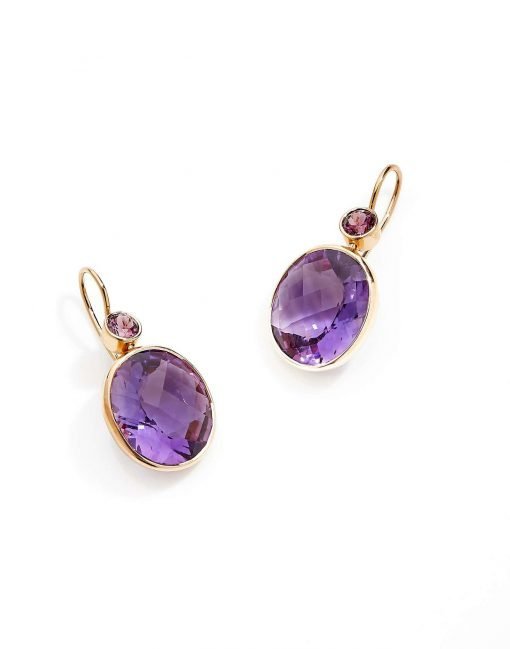 925 Sterling Silver Amethyst Earrings
