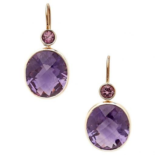 925 Sterling Silver Amethyst Earrings