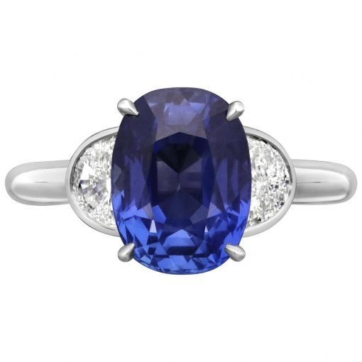 925 Sterling Silver Blue Sapphire Ring