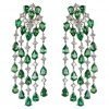 925 Sterling Silver Green Tourmaline And Zircons Studded Earrings