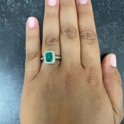925 Sterling Silver Emerald Ring