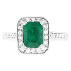 925 Sterling Silver Emerald Ring