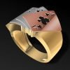 14K Solid Gold Poker Ring For Poker Lovers
