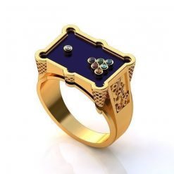 14k Solid Gold Pool Ring