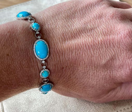925 Sterling Silver Turquoise Bracelet