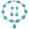 925 Sterling Silver Turquoise Jewelry Set