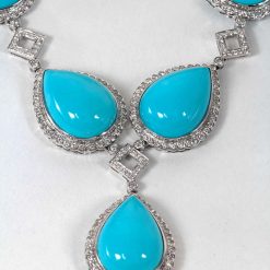 925 Sterling Silver Turquoise Jewelry Set