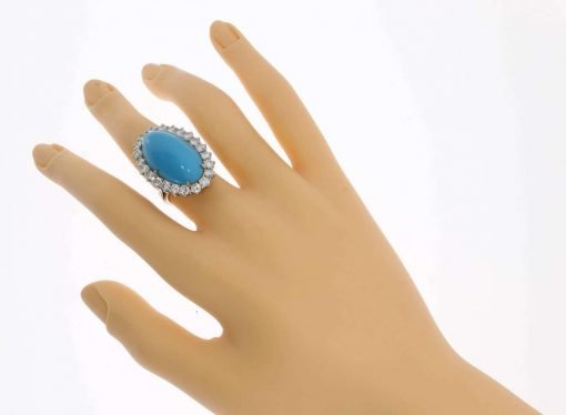 925 Sterling Silver Natural Turquoise Ring