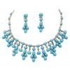 Turquoise Bridal Necklace With Earrings