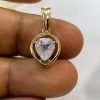 0.98 Carats Natural Rose Cut Diamond Pendant in 18k
