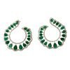 Premium Emerald Earrings in Sterling Silver