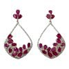 Fine Quality Ruby Earrings Made with Sterling Silver