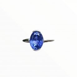 925 Sterling Silver Natural Blue Sapphire Ring