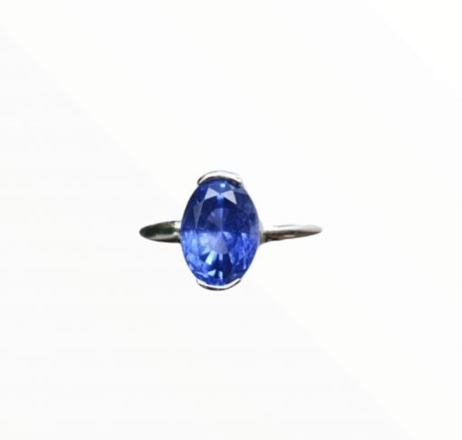 925 Sterling Silver Natural Blue Sapphire Ring