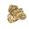 Lord Ganesha Ring in 14k Solid Gold