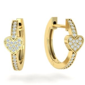 Hoop Earrings 15mm Heart Earring