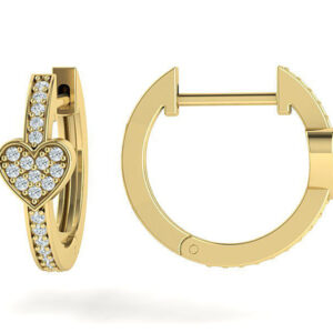 Hoop Earrings 15mm Heart Earring