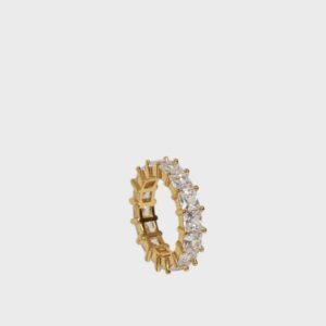 3.5 mm Princess Moissanite Ring