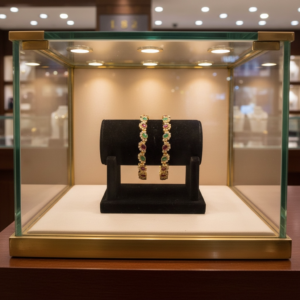 Emerald Ruby Bangles made with Sterling Silver