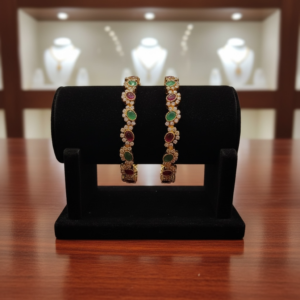 Emerald Ruby Bangles made with Sterling Silver