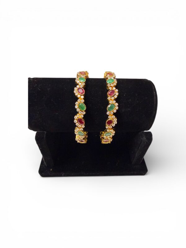 Emerald Ruby Bangles made with Sterling Silver