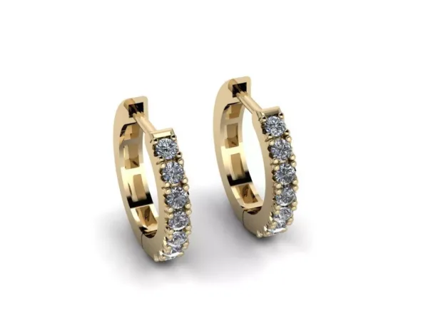 Moissanite Studded Bali Earrings