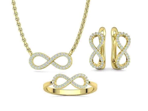 Infinity Moissanite Bespoke Jewelry Set