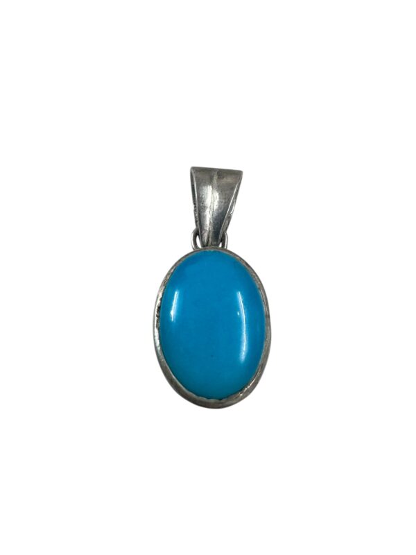 Natural Turquoise Pendant For Astrological purpose in silver