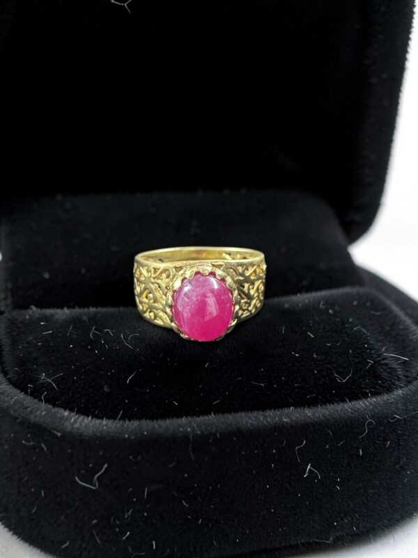 natural-ruby-round-cabochon-gold-plated-vintage-ring