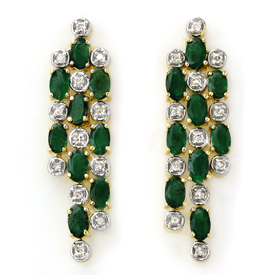 Artificial best sale emerald earrings