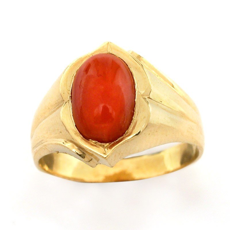 Red Coral Ring - Intini Jewels