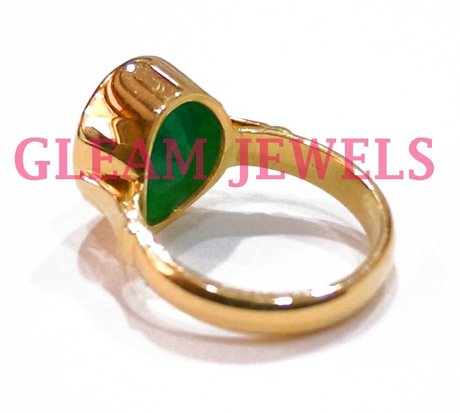 3.75 Ct Oval Cut Natural Green Emerald 14K Real Yellow Gold Men's Pinky Ring  | eBay