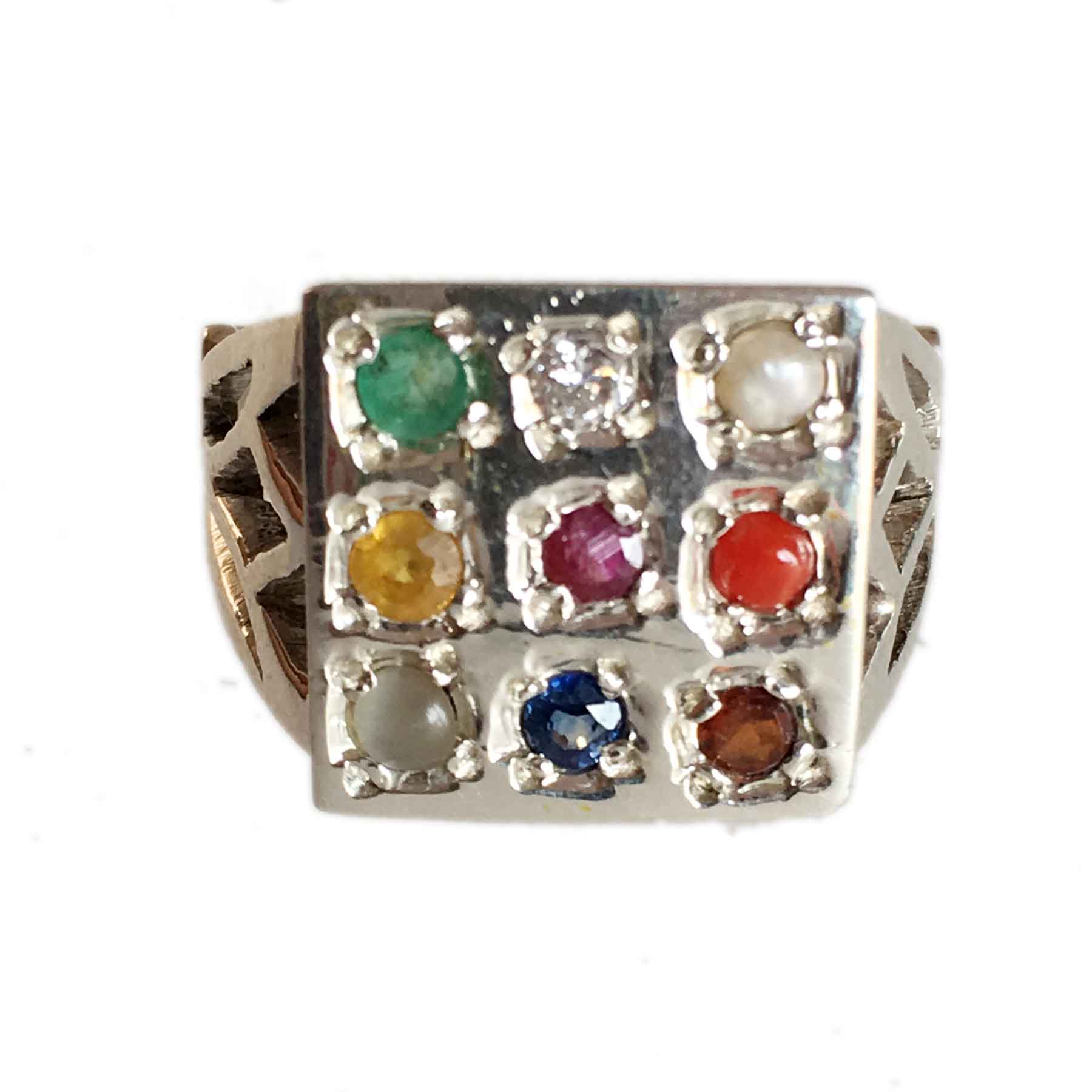 Navratna Ring - NRAGNSMXJC2502 - Jaipur Chains Pvt. Ltd.