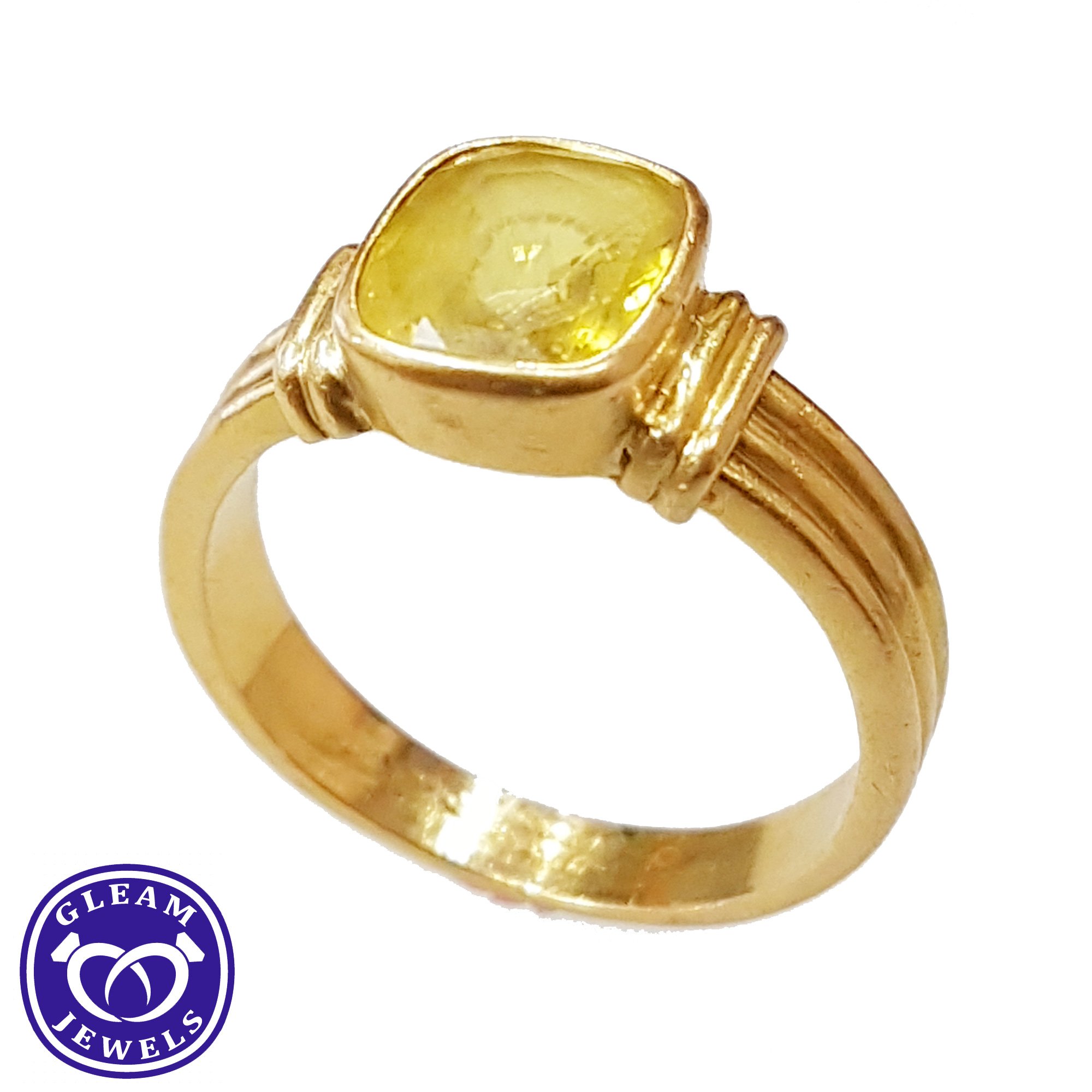 5.50 carats Certified Natural Emerald Ring Made With 18k Gold - Gleam Jewels