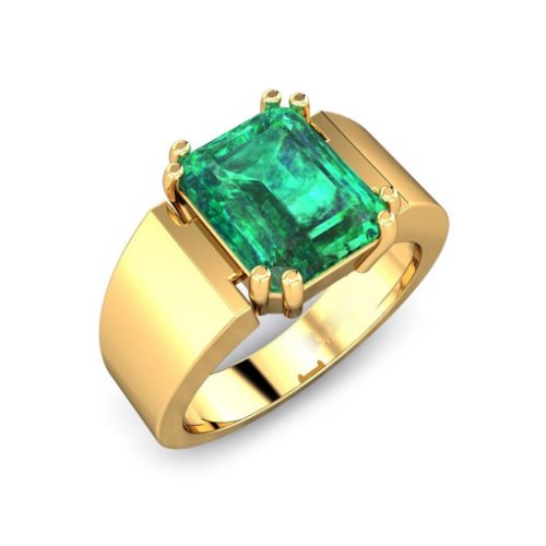 Buy MBVGEMS natural emerald ring 5.00 Carat certified handcrafted finger  ring with beautifull stone panna ring gold plated for men and women at  Amazon.in