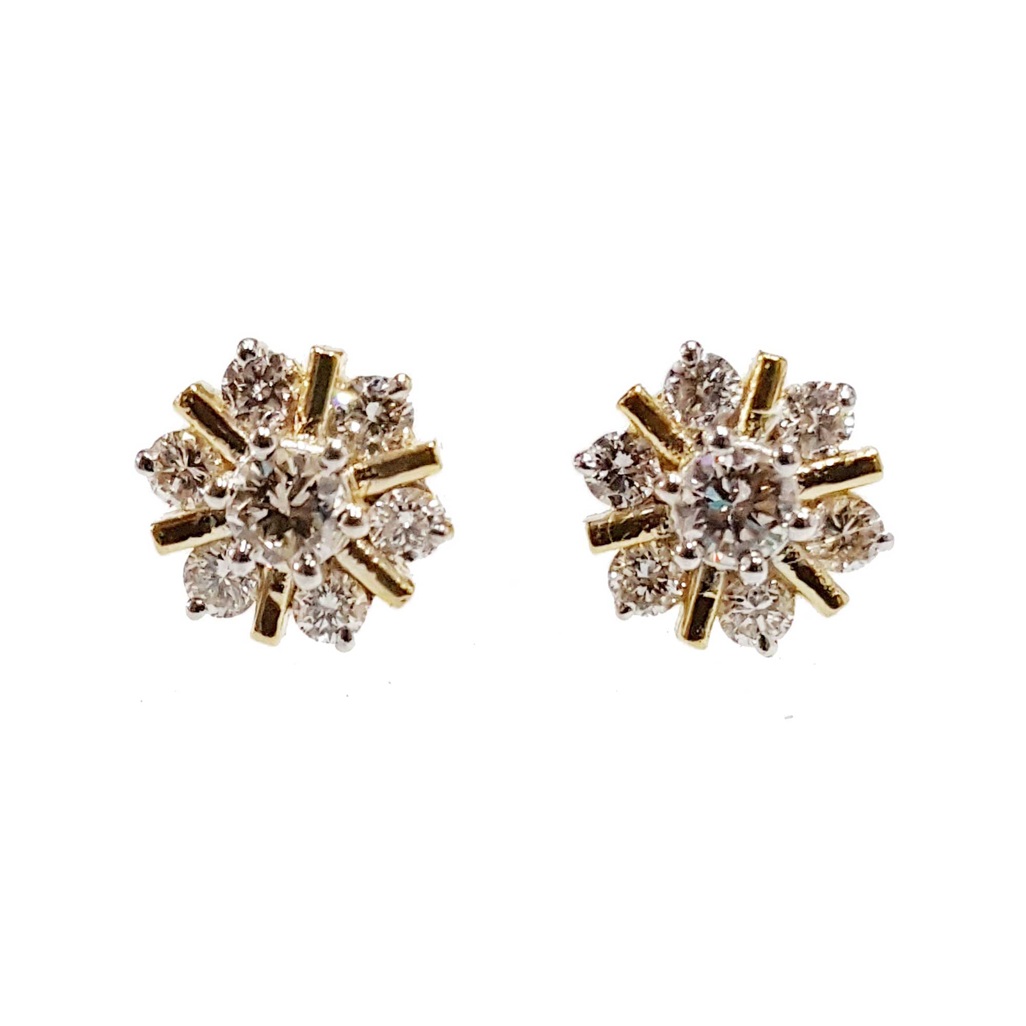 Buy Trendy Premium Quality Designer Fancy Rose Gold American Diamond  Earrings Online From Surat Wholesale Shop