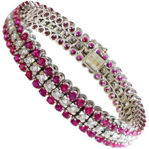 Lovely Ruby Bracelet made with Sterling Silver