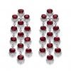 Deep Red Ruby Long Earrings made with 925 Silver