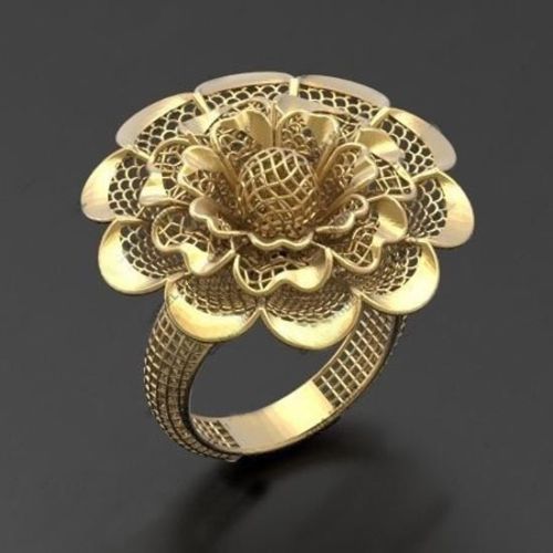 Custom Single Name Ring in Solid Gold and Diamonds - Abhika Jewels