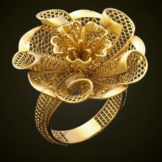 Flower Gold Ring – VR Acharekar Jewellers